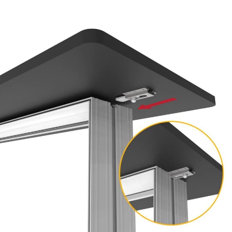 LED Lightbox Portable Counter Locking System