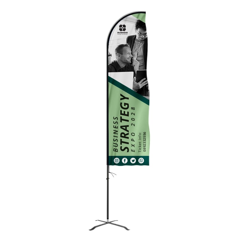 LED Light Feather Flag 11 Feet Tall