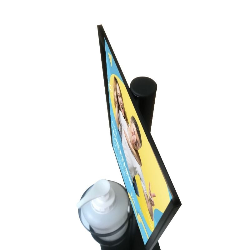 Metal-Hand-Sanitizer-with-Custom-Printed-Poster-Stand