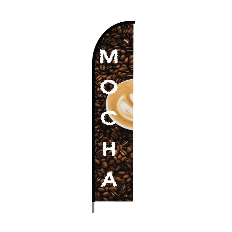 Mocha Print Feather Flag