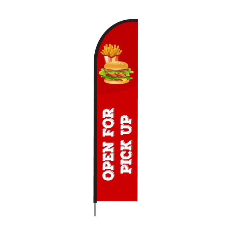 Open for Pick Up Print Feather Flag