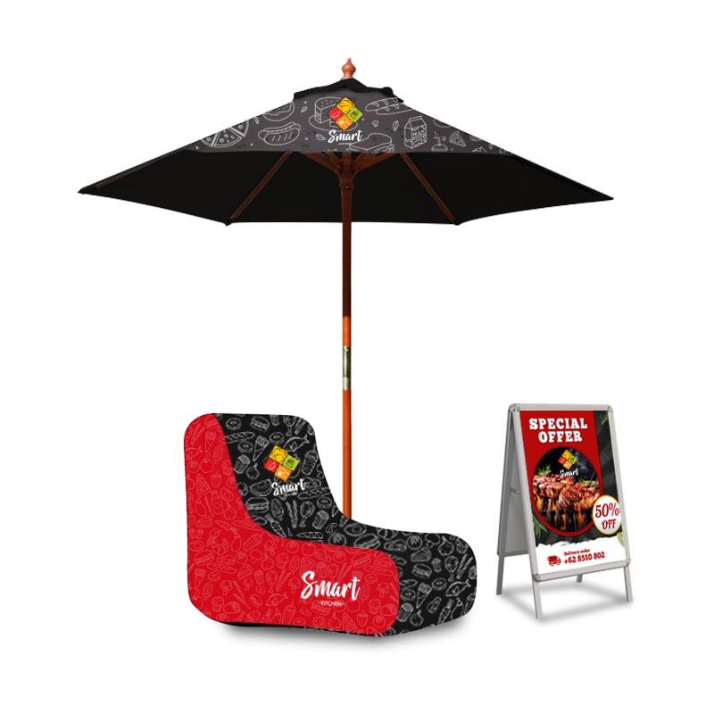 Umbrella & Lounger with Display Kit