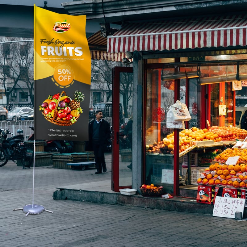 Rectangle Advertising Portable Banner Flag