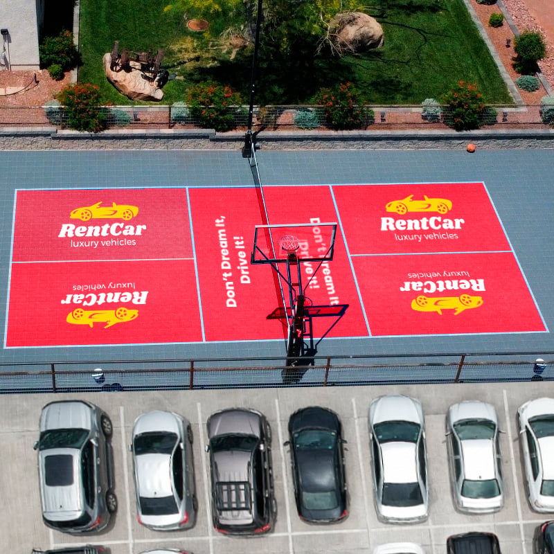 Custom Printed Pickle Ball Court outdoor