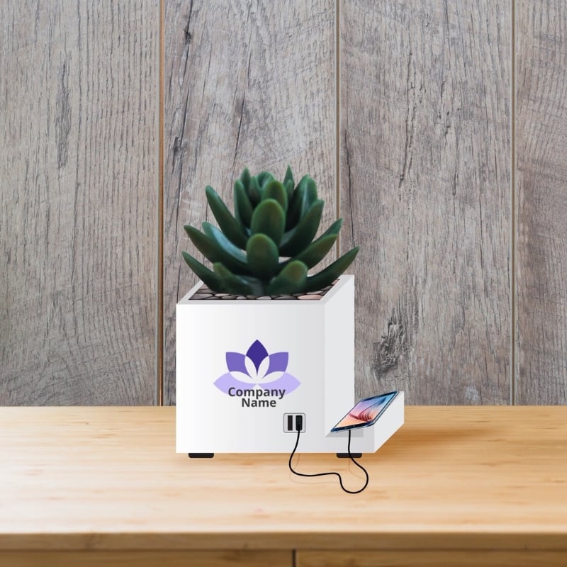 Decorative Plant Tabletop Charging hub