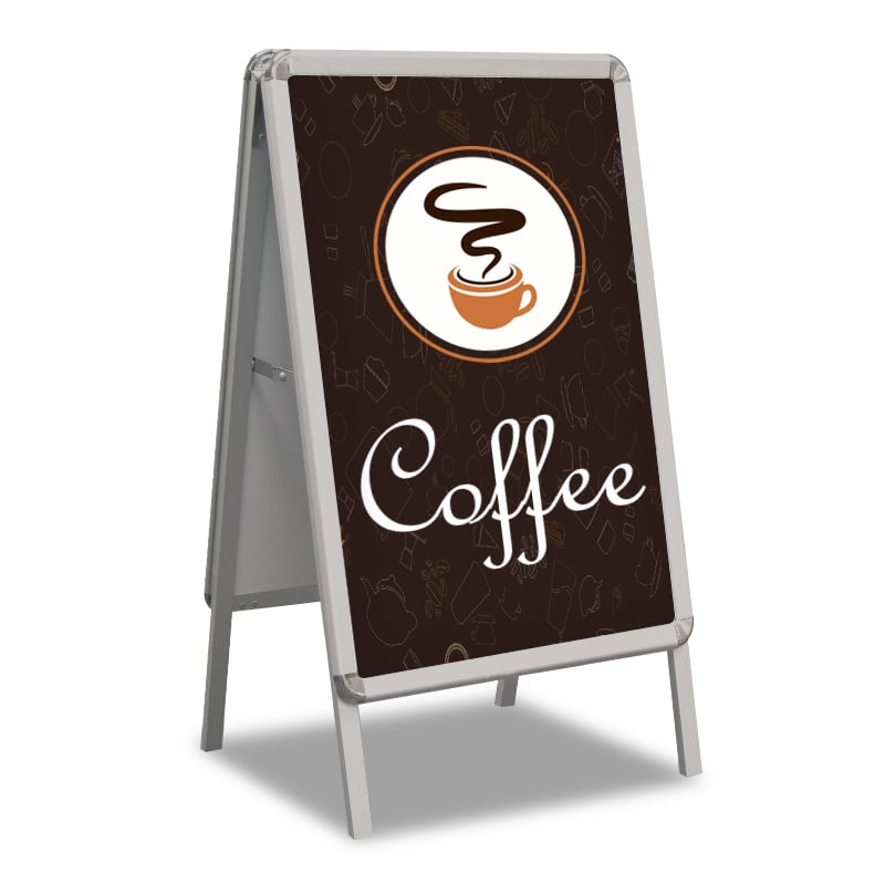 Coffee Print A-Frame Sidewalk Sign