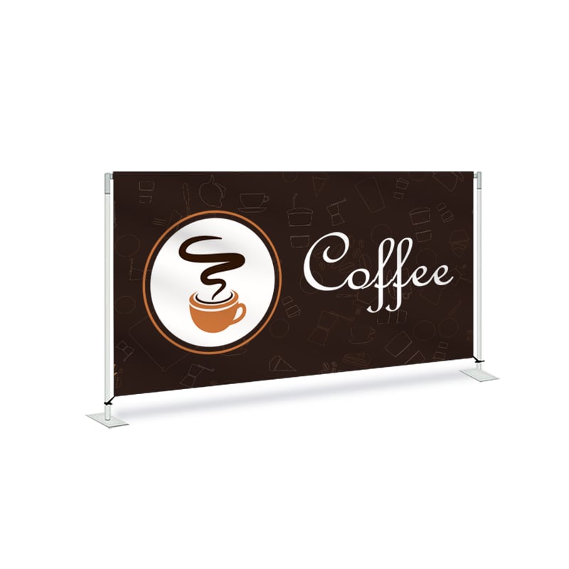 Coffee Print Fabric Barrier System 60 x 24 Inches