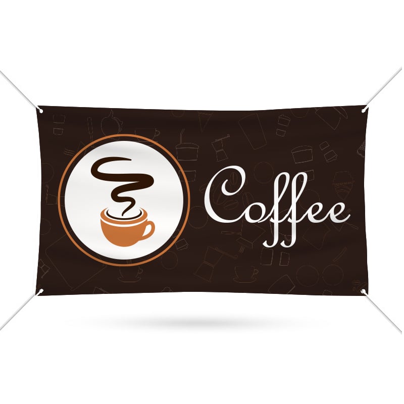 Coffee Print Vinyl Banner 60 x 36 Inches