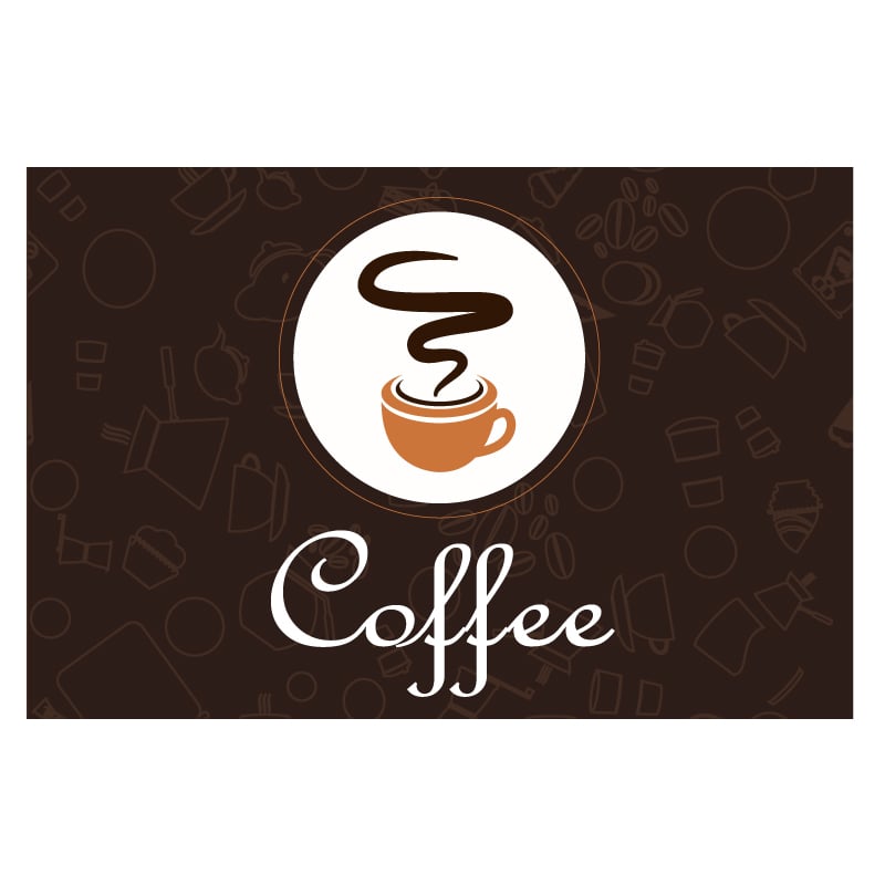 Coffee Print Wall Mural Stickers