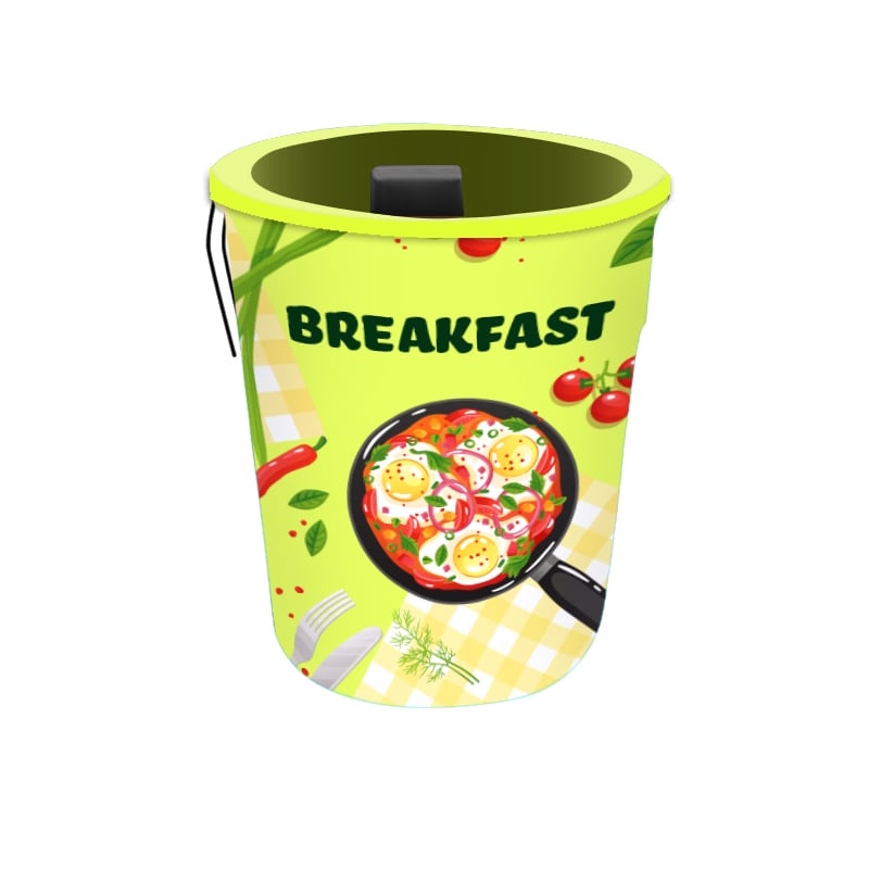 Restaurant Trash Can Breakfast Print