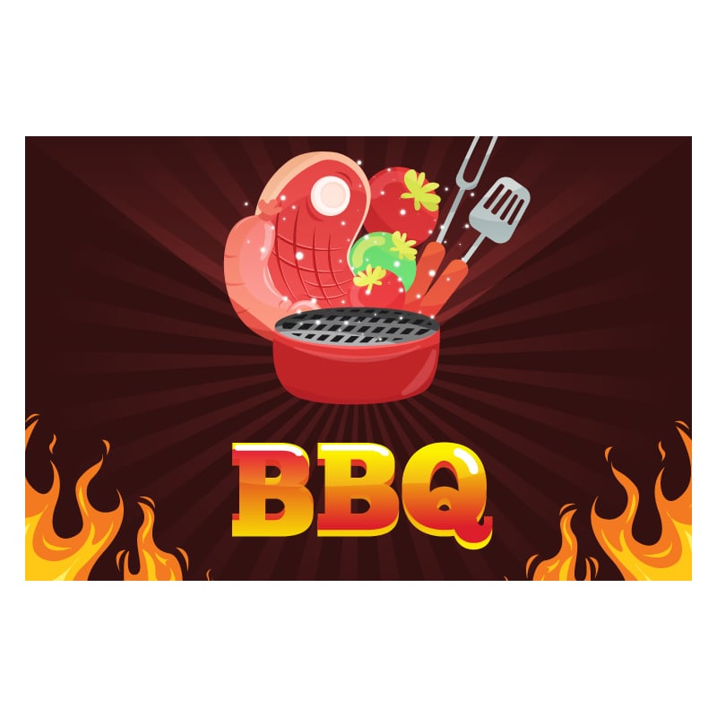 Dark Brown BBQ A-Frame Sidewalk Sign