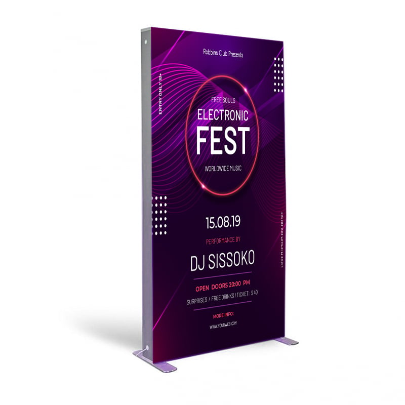 SEG Lightbox Floor Standing Banner