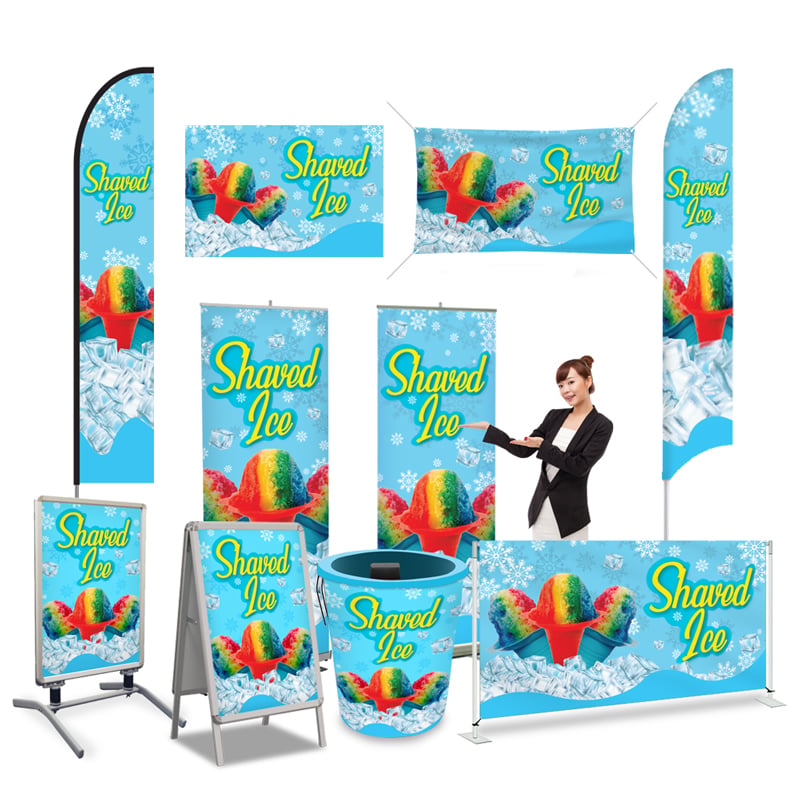 Shaved  Ice Banner Sigs & Flags