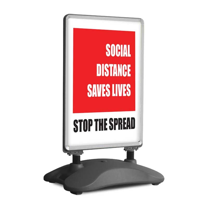 Safety Floor Sidewalk Sign Stands for Covid-19 Awareness