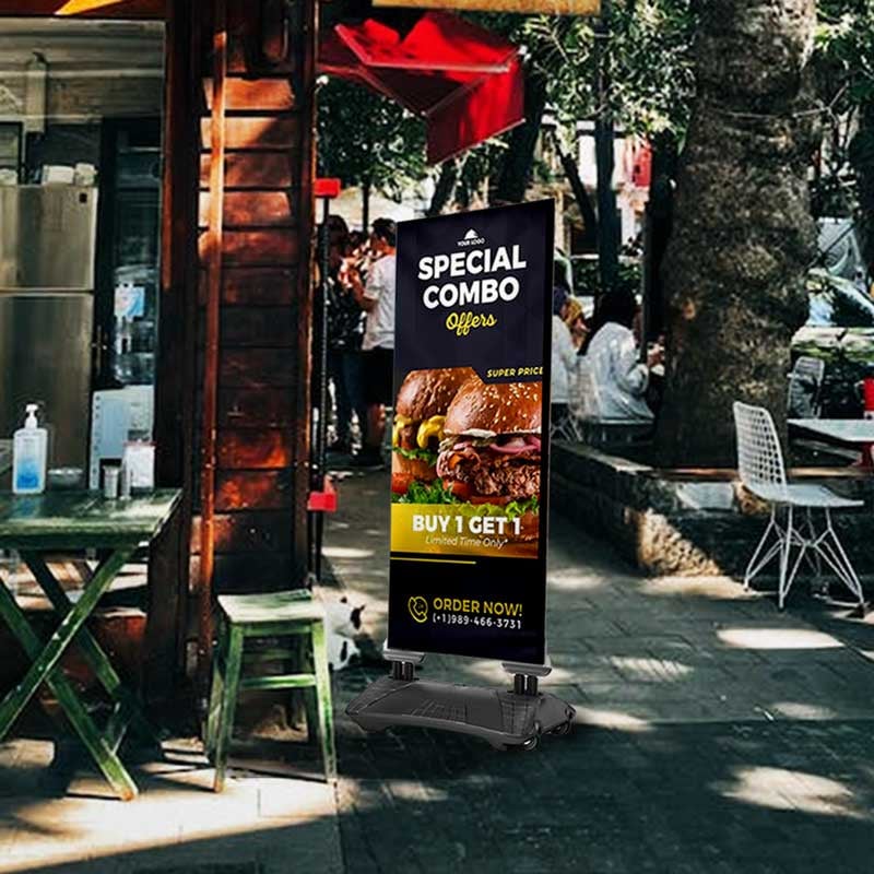 Water-Based Pavement Sidewalk Sign outside the Restaurant
