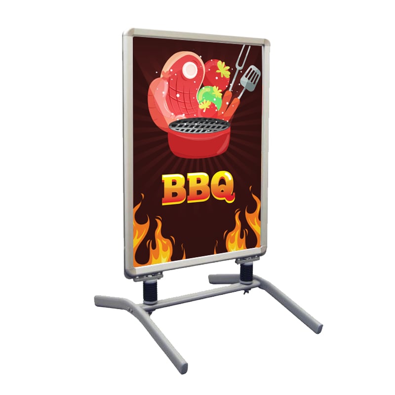 BBQ Print Sidewalk Sign for Restaurant