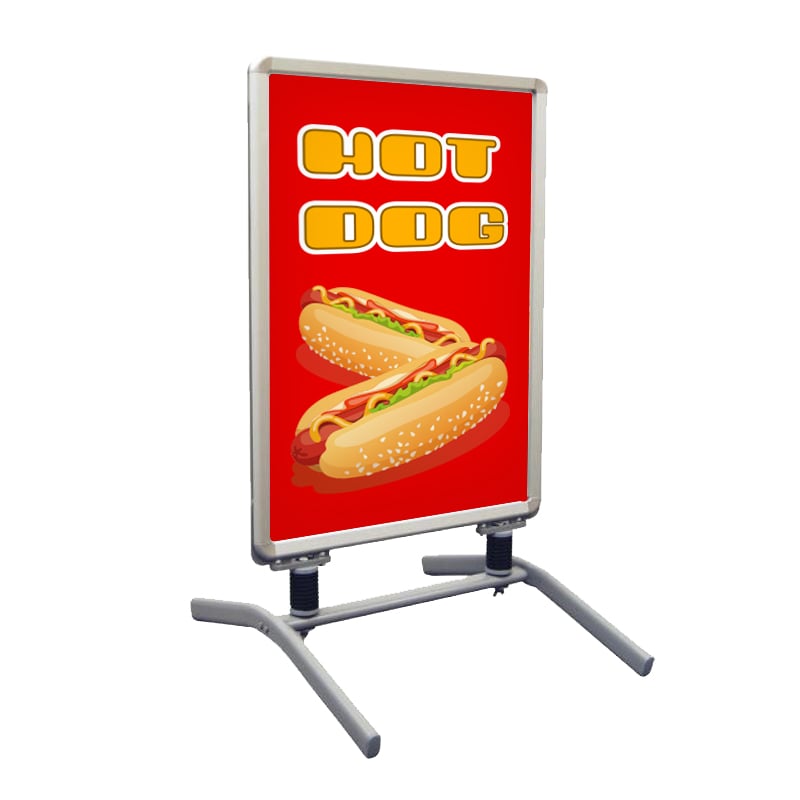 Red Hot Dog Print Display Banner Stand