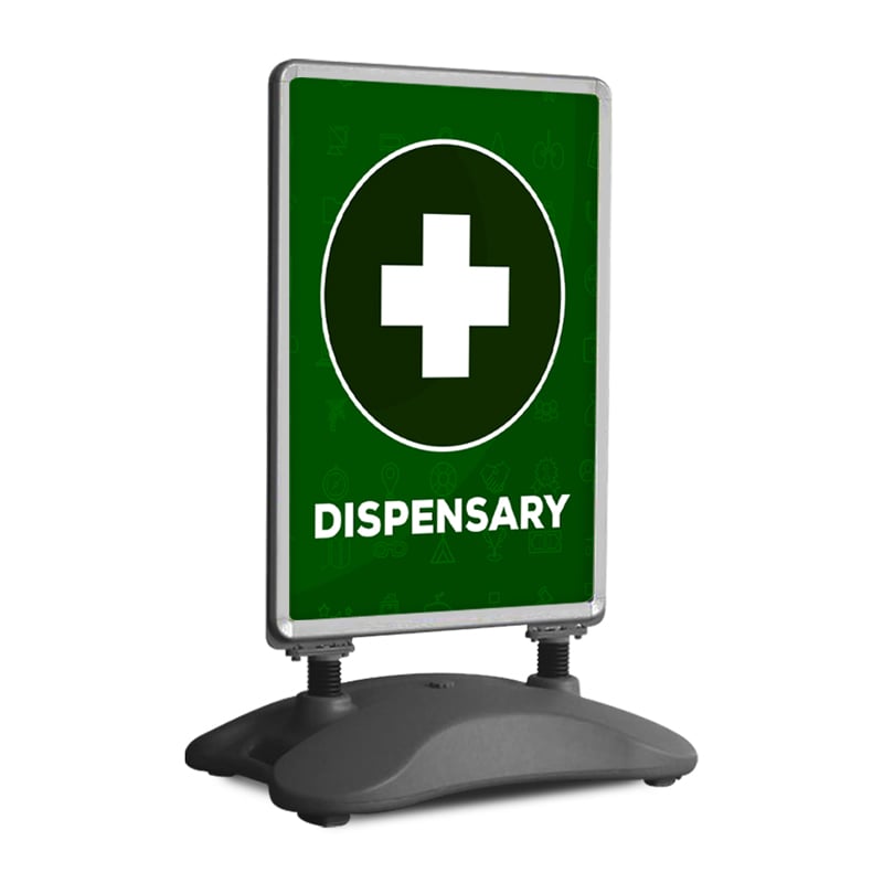 Dispensary Print Snap Open Outdoor Sidewalk Sign
