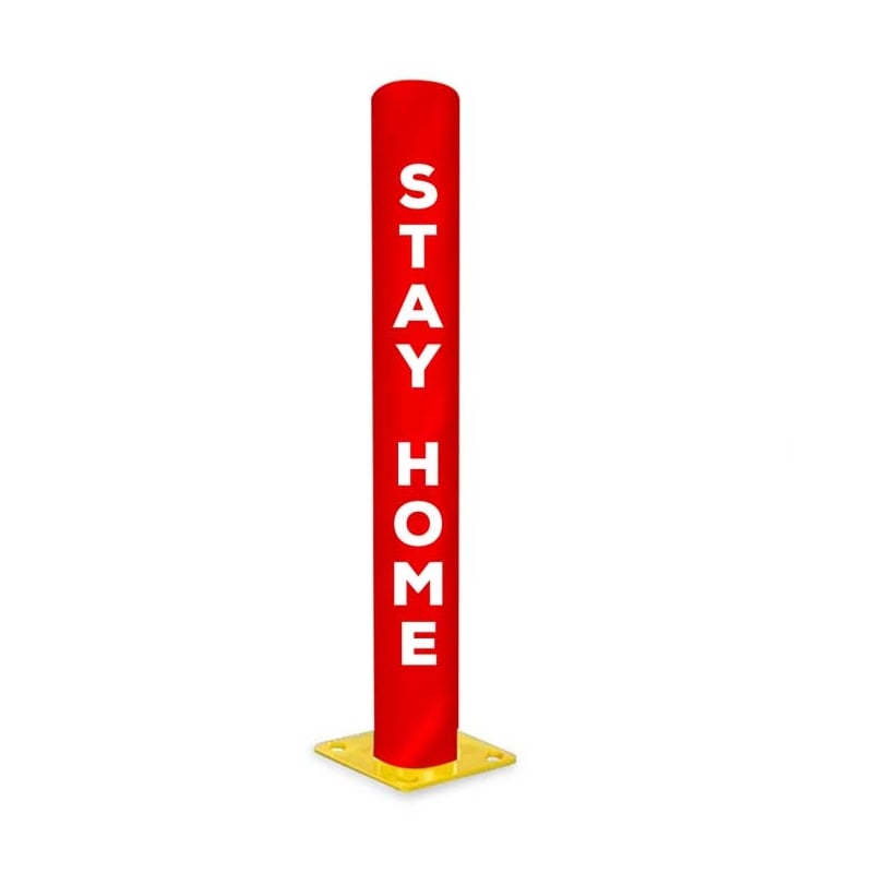 Bollard Skinz™ COVID-19 Awareness Bollard Cover
