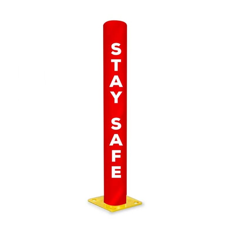 Bollard Skinz™ COVID-19 Awareness Bollard Cover