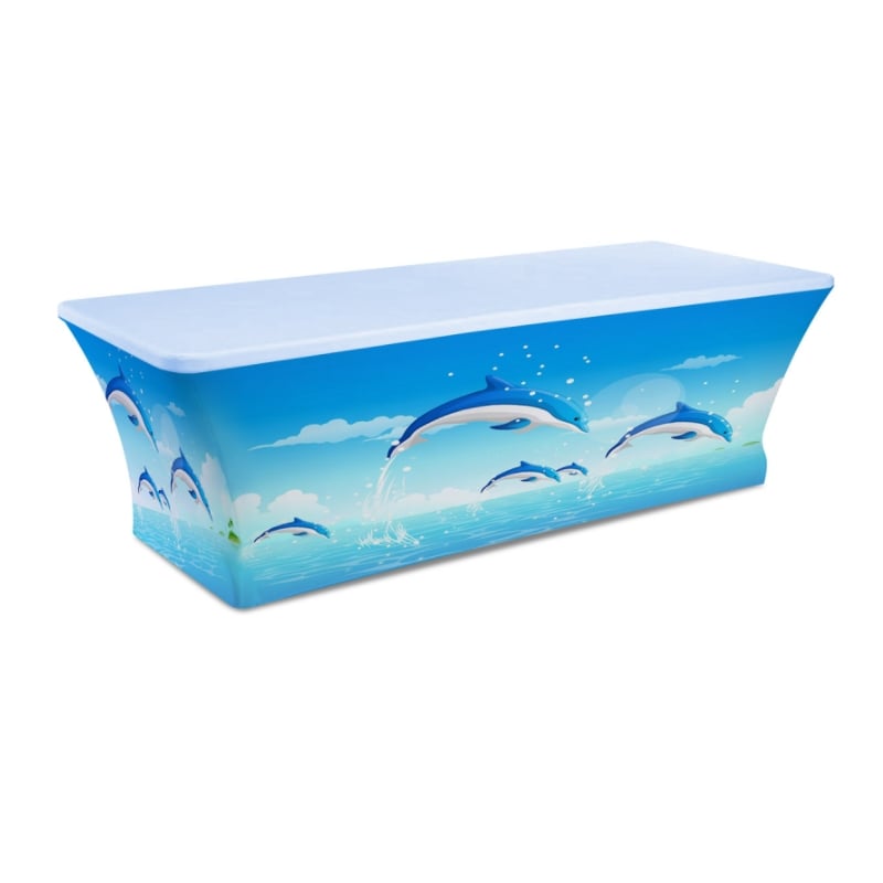 Custom Trade Show Stretch Fabric Table Cover