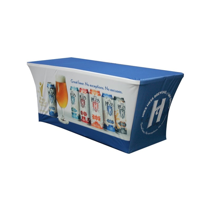 Custom Logo Stretch Fabric Table Cloth and Throw