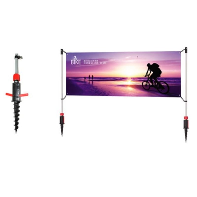 Outdoor Lawn Twist Inground Banner Signs