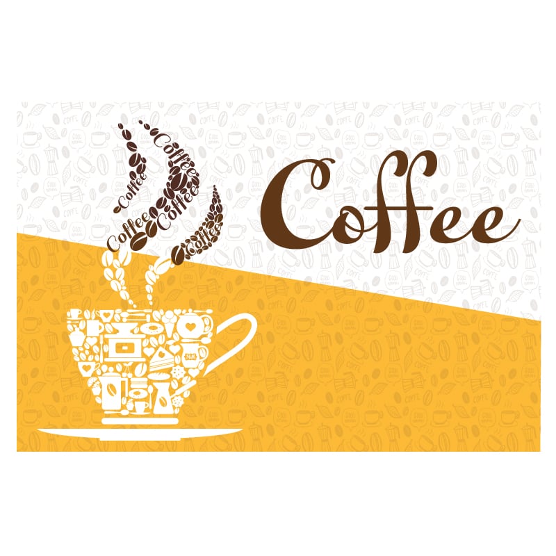 Coffee Print Wall Mural