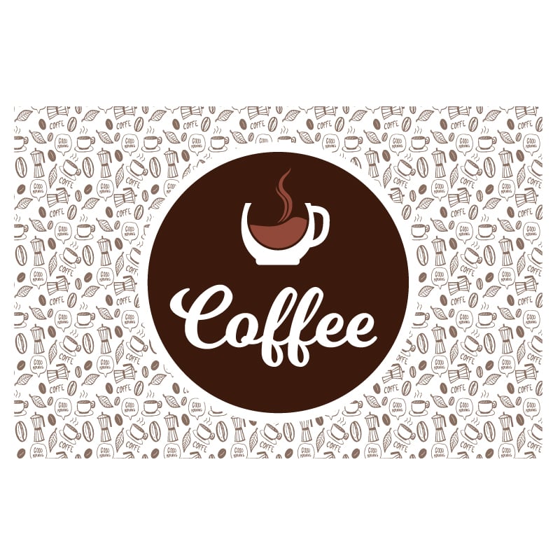 Coffee Print Wall Mural Stickers