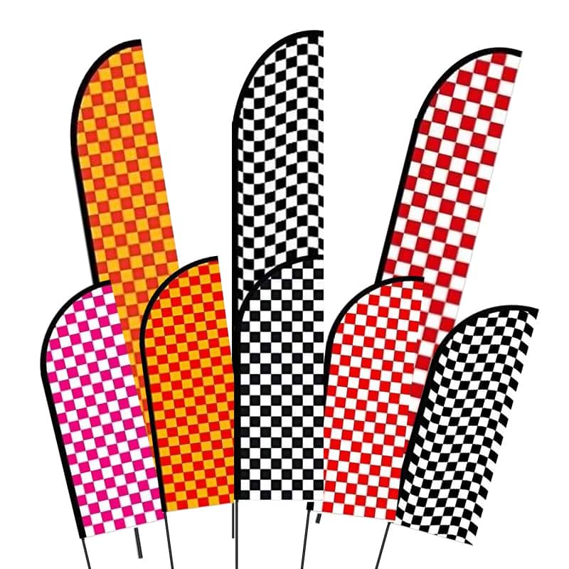 Racing Wavy Checkered Advertising Flag