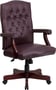 Office Chair, Martha Washington Leather Executive Swivel