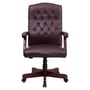 Office Chair, Martha Washington Leather Executive Swivel