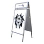 A Frame Sign Stand with Header for Sidewalk Advertising - A-Frame Xtra™
