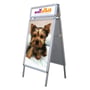 A Frame Sign Stand with Header for Sidewalk Advertising - A-Frame Xtra™