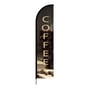 Coffee, Espresso & Tea Print Flag - Feather Banner