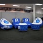 Design-Air™ Custom Inflatable Ottoman – Blow Up Footstool with Printed Slipcover 