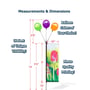 Lunar Flag™ - Rectangle Banner Flag with Balloons