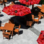 Custom Market Umbrella with Pole System, Round