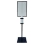Metal Hand Sanitizer Poster Stand with 1 Liter Bottle Receptacle