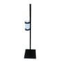Metal Hand Sanitizer Poster Stand with 1 Liter Bottle Receptacle