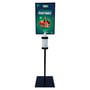 Metal Hand Sanitizer Poster Stand with 1 Liter Bottle Receptacle