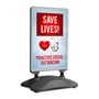 Safety Floor Sidewalk Sign Stands for Covid-19 Awareness