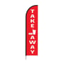Free Delivery & Take Away Print Feather Flag for Restaurants