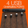 4 Port USB Power Tube Roll Up - Portable Charger