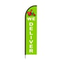 Free Delivery & Take Away Print Feather Flag for Restaurants