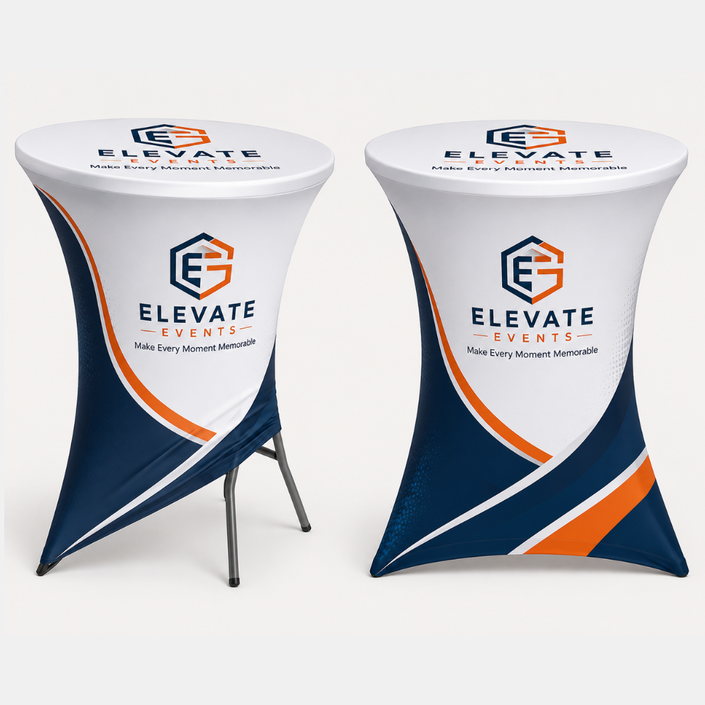 Canix Lite Table with Custom Printed Stretch Fabric Cover