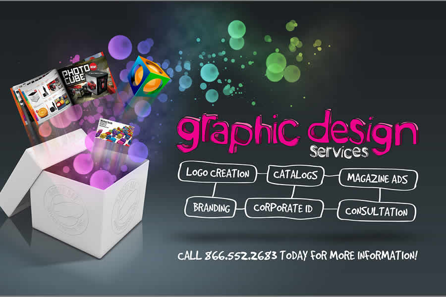 Services like logo designing, catalog pages, magazine ads, flyers, branding and more