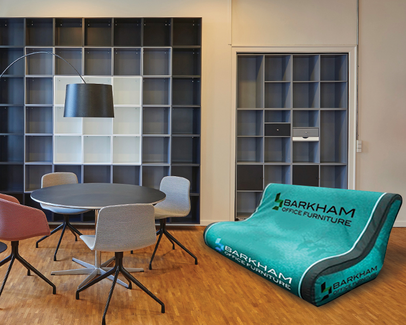 Personalized air blow up couches for branding 