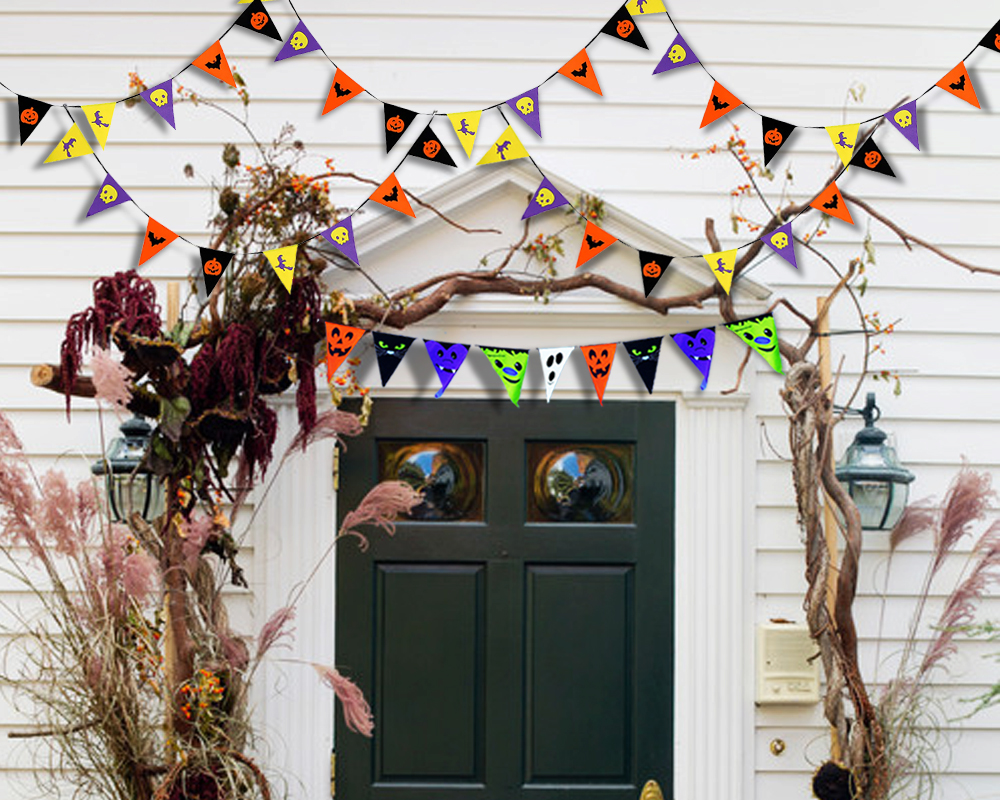 Customized pennants for Halloween decorations
