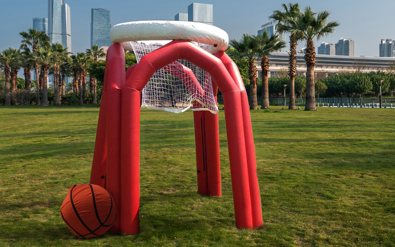 customized inflatable basketball toss carnival game